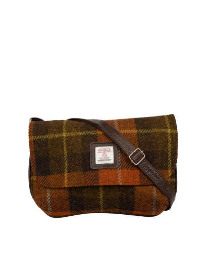 Harris Tweed Katie Bag - A0258 (Brown Leather)