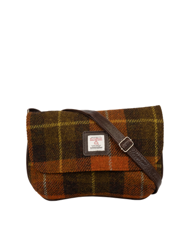 Harris Tweed Katie Bag - A0258 (Brown Leather)