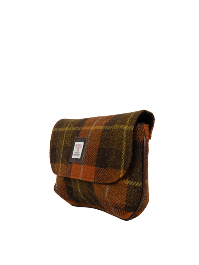 Harris Tweed Katie Bag - A0258 (Brown Leather)