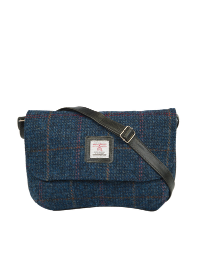 Harris Tweed Katie Bag - A0260 (Black Leather)