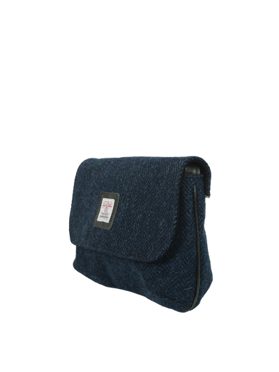 Harris Tweed Katie Bag - HB104 (Black Leather)