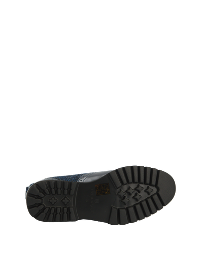 Harris Tweed Kendal Boots Navy Herringbone