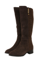 Harris Tweed Knee High Boots Coffee Herringbone