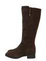 Harris Tweed Knee High Boots Coffee Herringbone