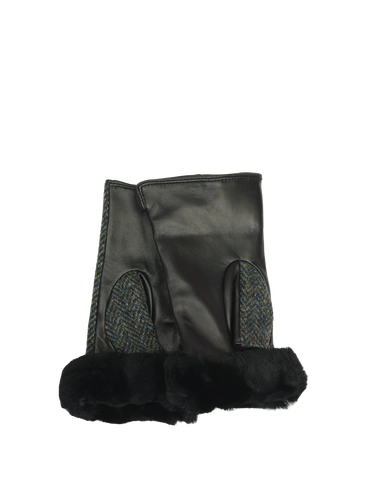 Harris Tweed Ladies Fur Mittens - HB85 (ISL)