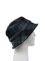 Harris Tweed Ladies Bucket Hat - Black/Grey Check (HH)