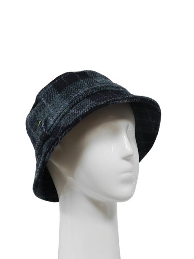 Harris Tweed Ladies Bucket Hat - Black/Grey Check (HH)