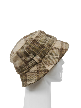 Harris Tweed Ladies Bucket Hat - Oatmeal Check (HH)