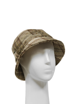 Harris Tweed Ladies Bucket Hat - Oatmeal Check (HH)