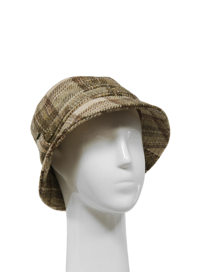 Harris Tweed Ladies Bucket Hat - Oatmeal Check (HH)