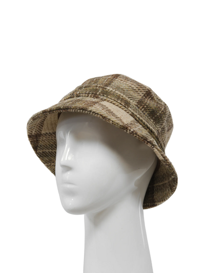 Harris Tweed Ladies Bucket Hat - Oatmeal Check (HH)