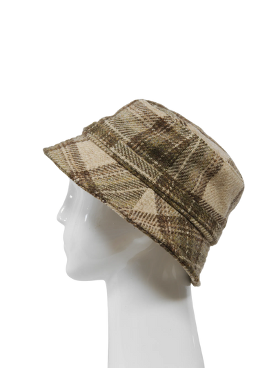 Harris Tweed Ladies Bucket Hat - Oatmeal Check (HH)