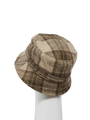 Harris Tweed Ladies Bucket Hat - Oatmeal Check (HH)