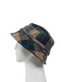 Harris Tweed Ladies Bucket Hat - Sand Navy Check (HH)