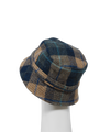 Harris Tweed Ladies Bucket Hat - Sand Navy Check (HH)