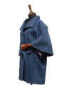 Harris Tweed Ladies Belted Cape Blue Check