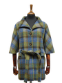 Harris Tweed Ladies Belted Cape Denim Sage