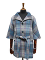 Harris Tweed Ladies Belted Cape Lavender Check