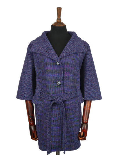 Harris Tweed Ladies Belted Cape Violet