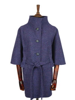 Harris Tweed Ladies Belted Cape Violet