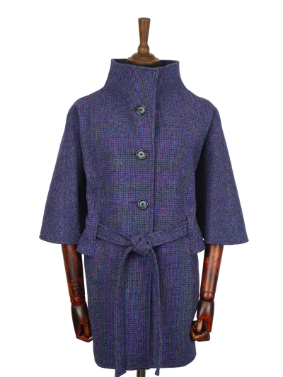 Harris Tweed Ladies Belted Cape Violet
