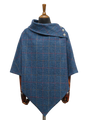 Harris Tweed Ladies Celtic Cape Blue Check