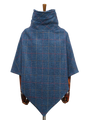 Harris Tweed Ladies Celtic Cape Blue Check