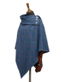 Harris Tweed Ladies Celtic Cape Blue Check