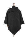 Harris Tweed Ladies Celtic Cape - Dark Charcoal Herringbone