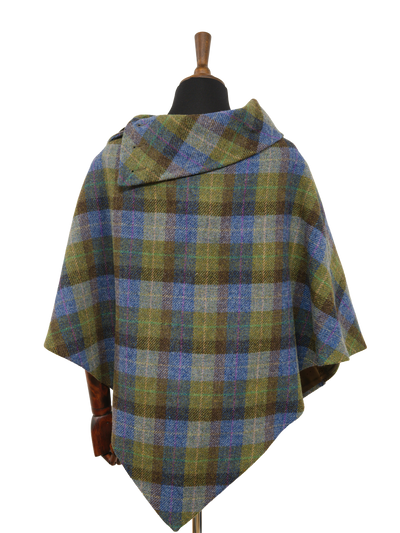 Harris Tweed Ladies Celtic Cape Denim Sage