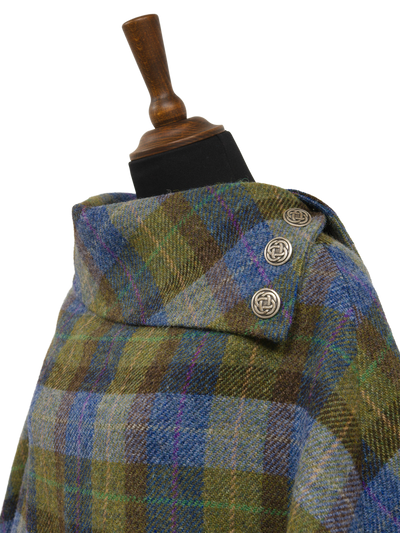 Harris Tweed Ladies Celtic Cape Denim Sage