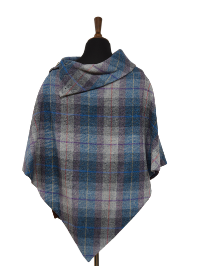 Harris Tweed Ladies Celtic Cape Lavender Check