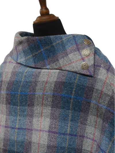 Harris Tweed Ladies Celtic Cape Lavender Check