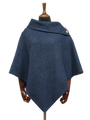 Harris Tweed Ladies Celtic Cape Navy Herringbone