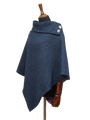 Harris Tweed Ladies Celtic Cape Navy Herringbone