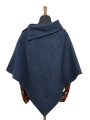 Harris Tweed Ladies Celtic Cape Navy Herringbone