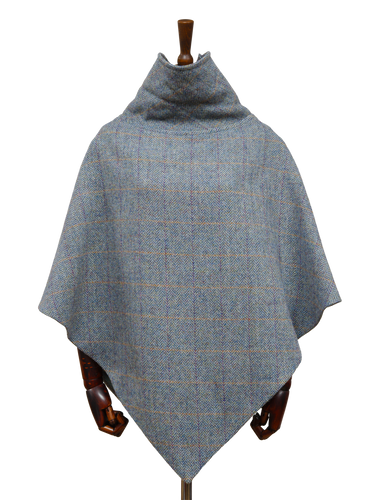 Harris Tweed Ladies Celtic Cape - Opal Check