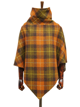 Harris Tweed Ladies Celtic Cape Rust