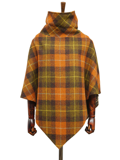 Harris Tweed Ladies Celtic Cape Rust