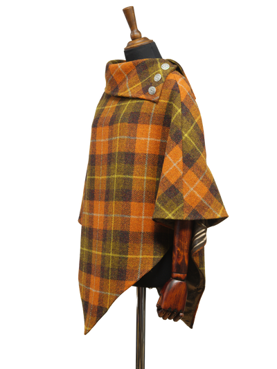 Harris Tweed Ladies Celtic Cape Rust