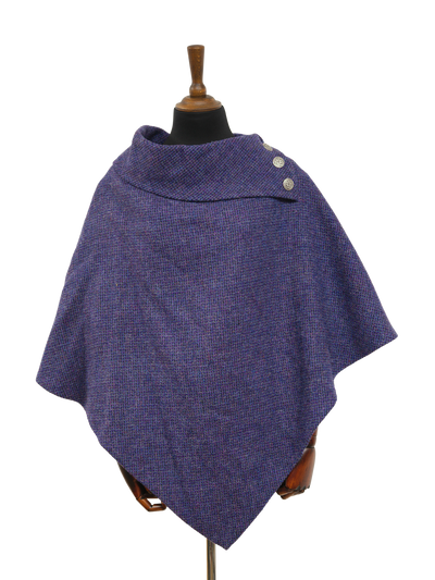 Harris Tweed Ladies Celtic Cape Violet