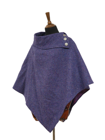 Harris Tweed Ladies Celtic Cape Violet