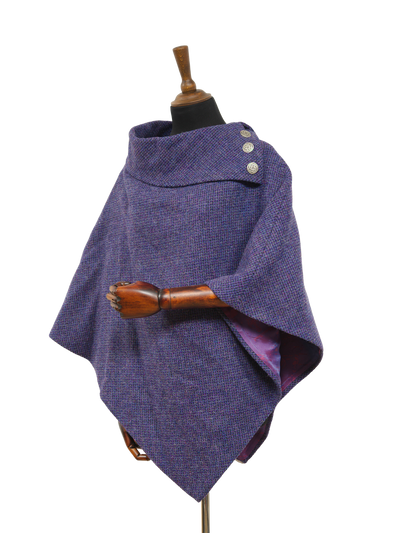 Harris Tweed Ladies Celtic Cape Violet