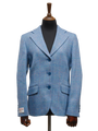 Harris Tweed Ladies Fitted Jacket Sky Windowpane