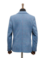 Harris Tweed Ladies Fitted Jacket Sky Windowpane