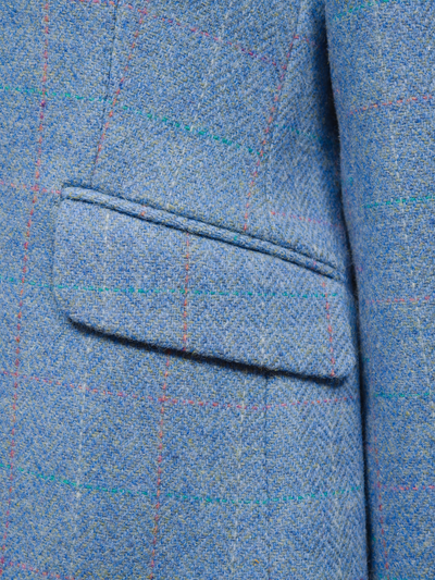 Harris Tweed Ladies Fitted Jacket Sky Windowpane