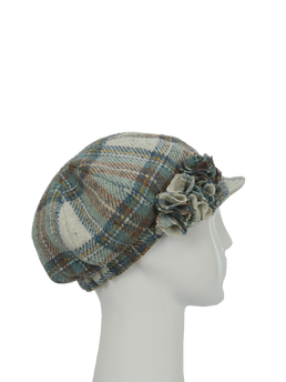 Harris Tweed Ladies Flower Hat - (HW) A0259