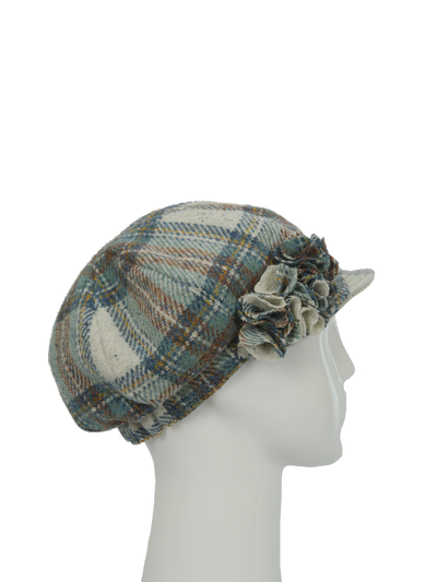 Harris Tweed Ladies Flower Hat - A0259 (HW)