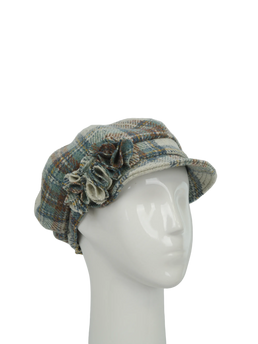 Harris Tweed Ladies Flower Hat - (HW) A0259