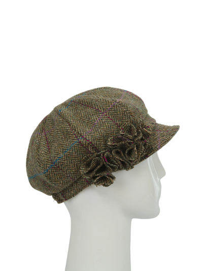 Harris Tweed Ladies Flower Hat - HB162 (HW)